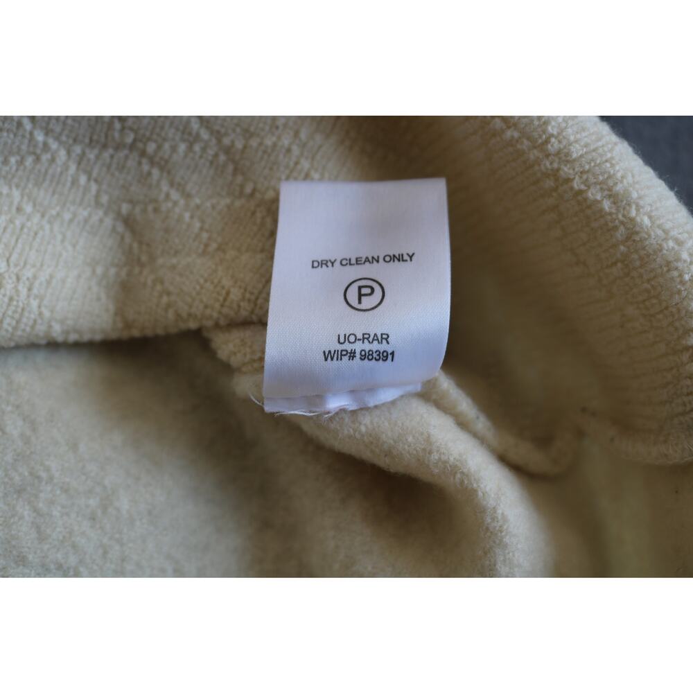 WOOLRICH Vest Jacket Wool Womens Large Cream Camel Full Zip Minimalist Neutral - Picture 11 of 11